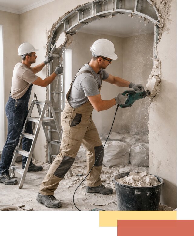 Демонтаж гипсокартонной арки в Зеленодольске быстро и аккуратно