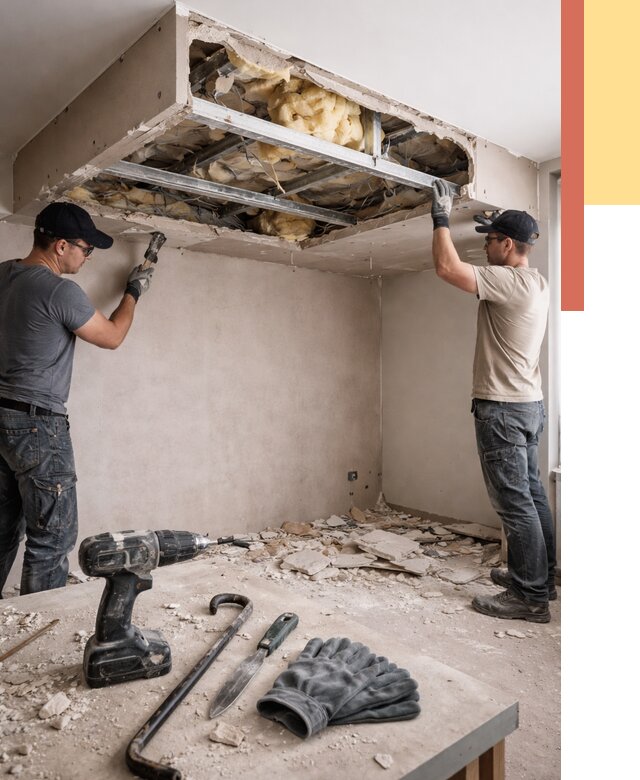 Демонтаж короба из гипсокартона в Зеленодольске от 1573 руб. — быстро и недорого | ОТДЕЛОЧНИК-Злн