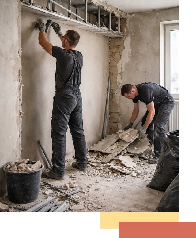 Демонтаж короба из гипсокартона в Зеленодольске быстро и аккуратно