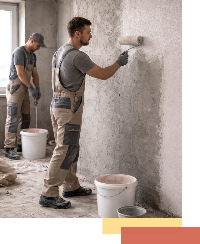 Нанесение бетоноконтакта на стены в Зеленодольске для последующей отделки