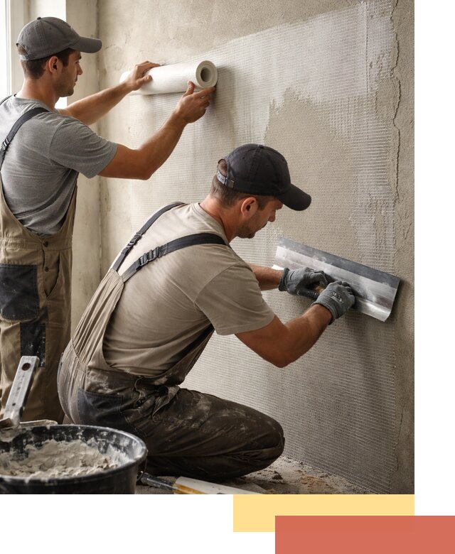 Армирование стен стеклосеткой в Зеленодольске для прочной отделки