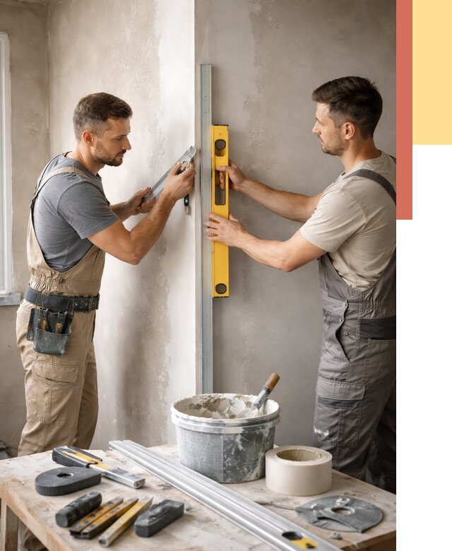 Выведение углов стен в Зеленодольске от 1915 руб. быстро и недорого | ОТДЕЛОЧНИК-Злн