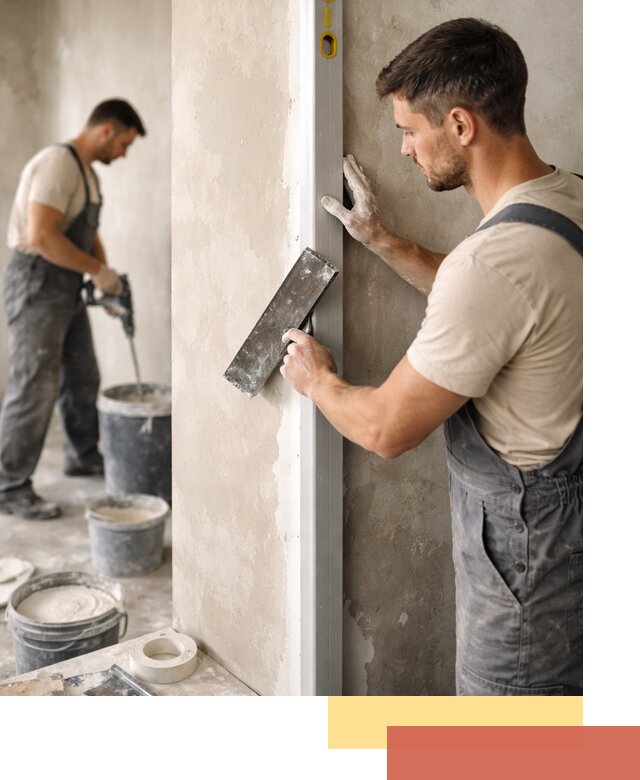 Выведение углов стен в Зеленодольске: монтаж и оштукатуривание