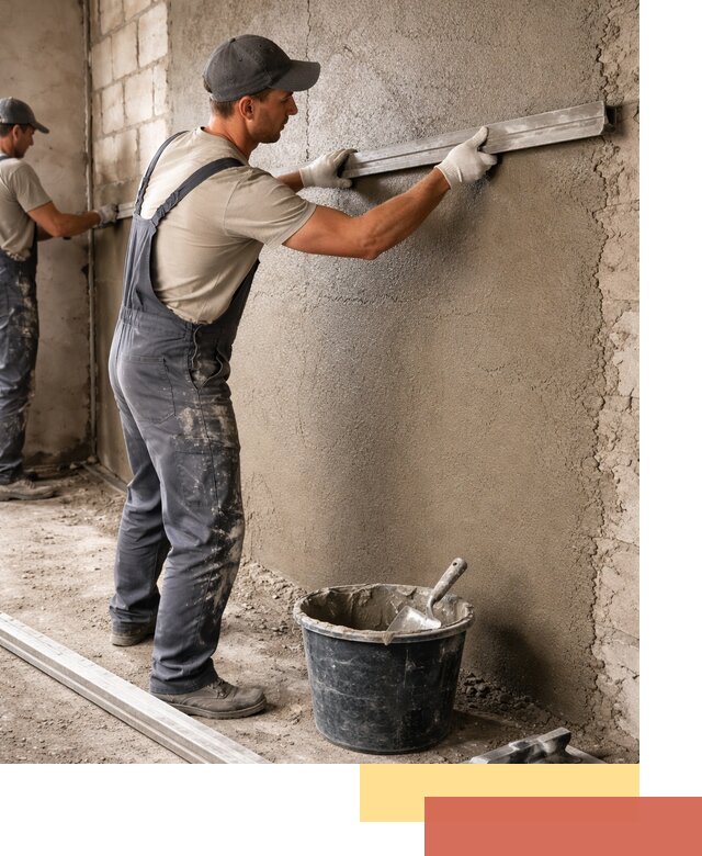 Штукатурка стен цементно-песчаная в Зеленодольске профессионально