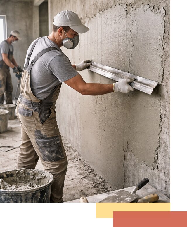 Штукатурка бетонных стен в Зеленодольске качественно и долговечно