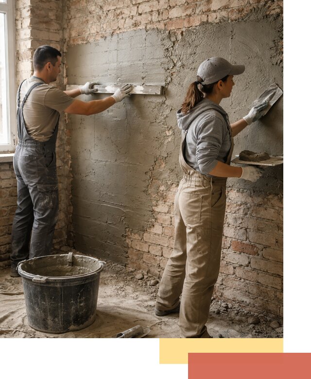 Штукатурка кирпичных стен в Зеленодольске — качественно и надежно