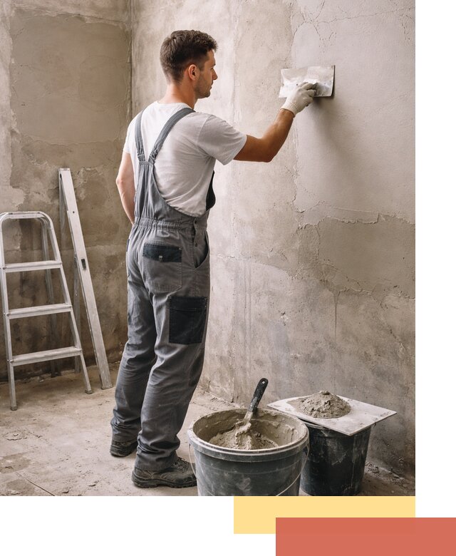 Штукатурка стен в ванной под ключ в Зеленодольске