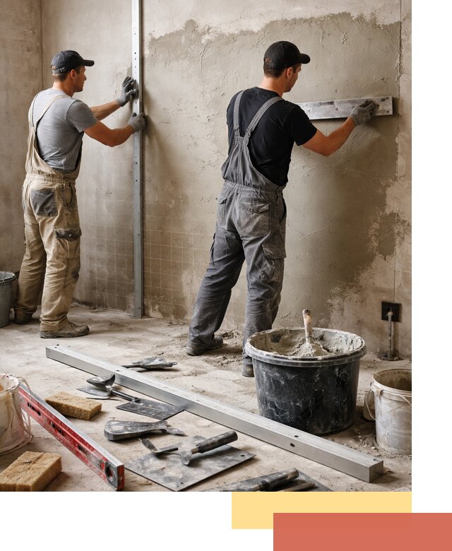 Профессиональная штукатурка стен под плитку в Зеленодольске