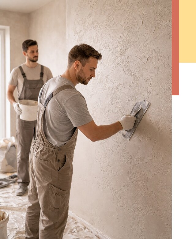 Фактурная штукатурка стен в Зеленодольске от 4347 руб./м² — заказать под ключ | ОТДЕЛОЧНИК-Злн