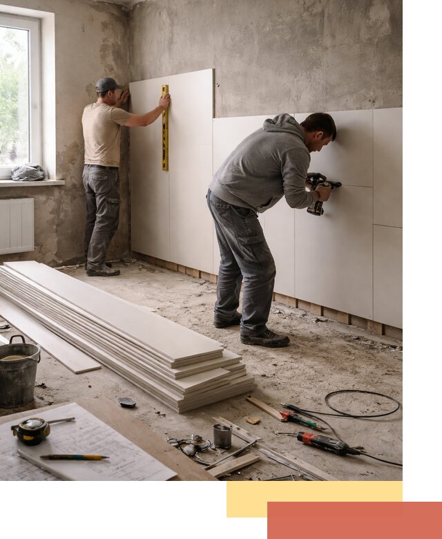 Монтаж ПВХ панелей на стены в Зеленодольске качественно и быстро