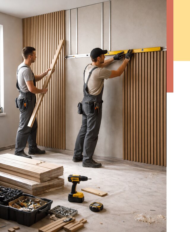 Монтаж реечных панелей на стены в Зеленодольске от 1242 руб. — быстро и недорого | ОТДЕЛОЧНИК-Злн