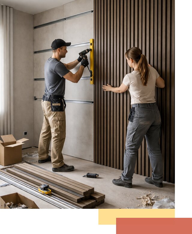 Монтаж реечных панелей на стены в Зеленодольске