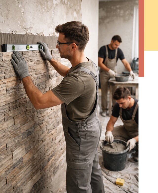 Монтаж искусственного камня в Зеленодольске от 4658 руб. под ключ | ОТДЕЛОЧНИК-Злн