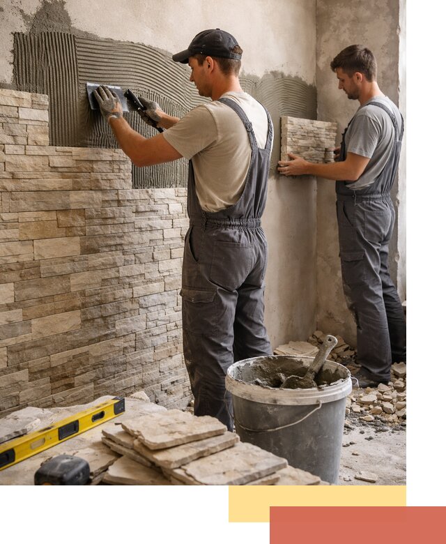 Монтаж искусственного камня в Зеленодольске — облицовка стен и фасадов