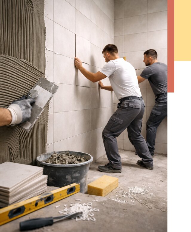 Укладка плитки на стены в Зеленодольске от 880 руб. — качественно и недорого | ОТДЕЛОЧНИК-Злн