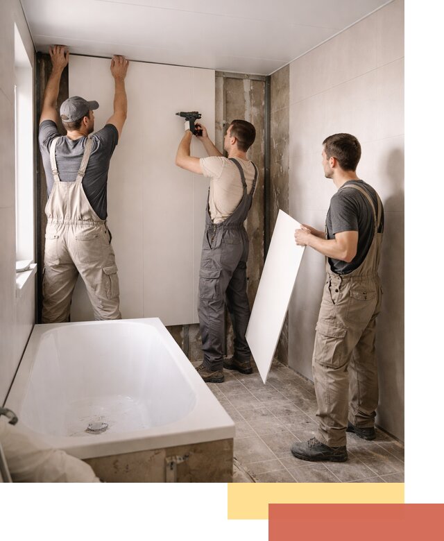 Отделка ванной панели ПВХ профессионально в Зеленодольске