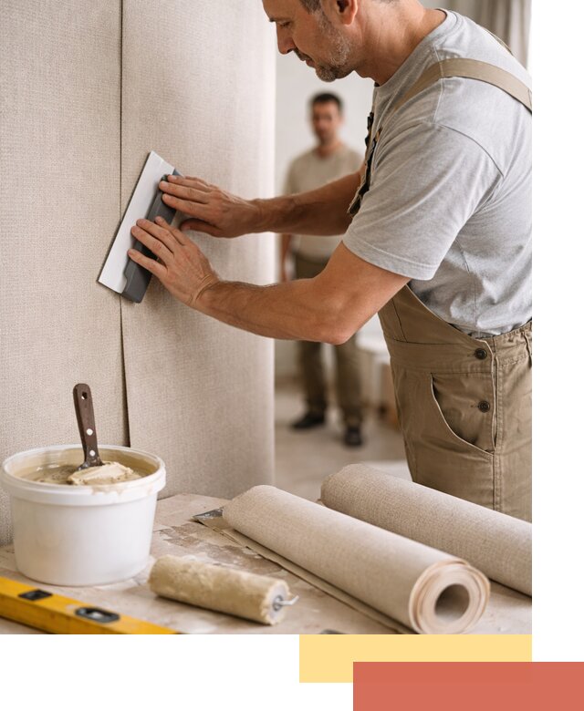 Поклейка текстильных обоев в Зеленодольске профессионально и аккуратно