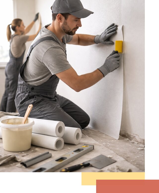 Поклейка стеклообоев профессионально в Зеленодольске