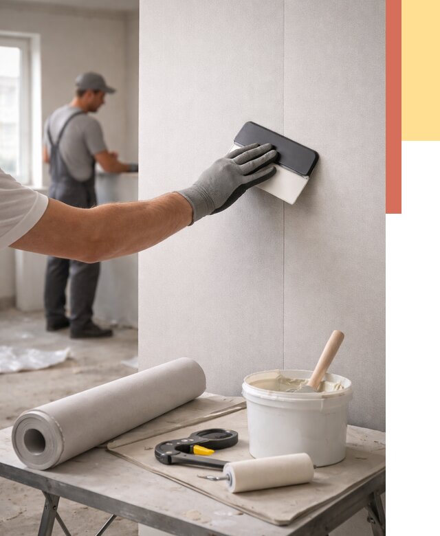 Поклейка обоев под покраску в Зеленодольске от 3623 руб. за м2 | ОТДЕЛОЧНИК-Злн