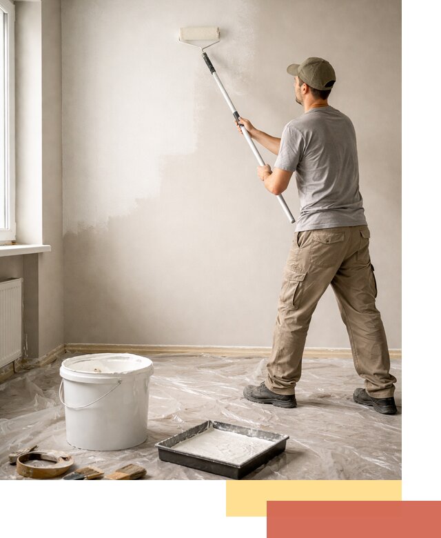 Покраска стен латексной краской в Зеленодольске качественно и быстро