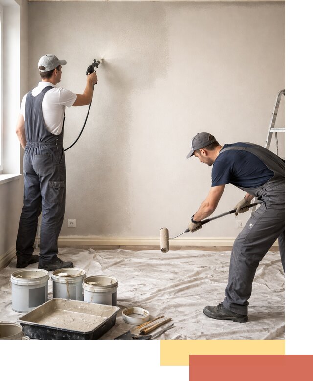 Покраска стен моющейся краской и защита поверхностей в Зеленодольске