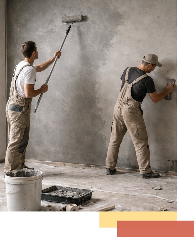 Покраска стен под бетон в Зеленодольске профессионально и недорого