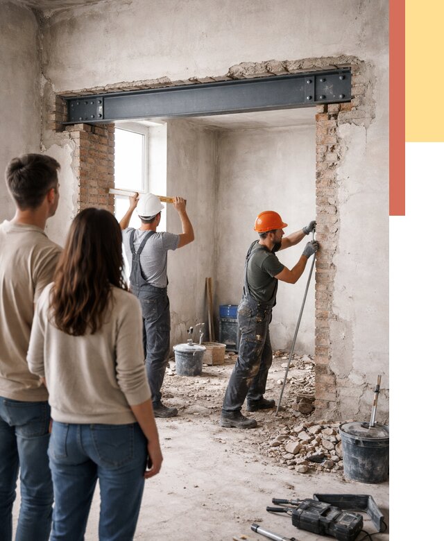 Усиление проема в стене в Зеленодольске от 9833 руб. — усиление дверного проема металлоконструкцией | ОТДЕЛОЧНИК-Злн