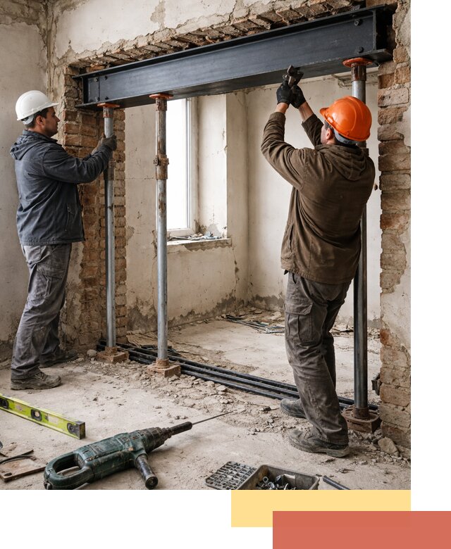 Усиление проема в стене в Зеленодольске для расширения и безопасности