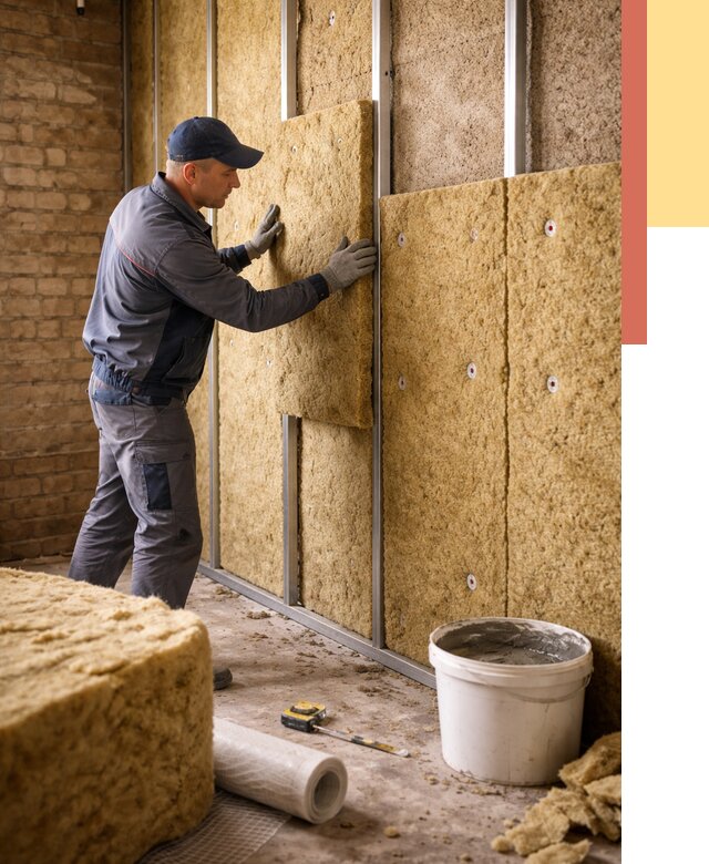 Утепление стен минватой в Зеленодольске от 1397 руб./м2 — недорого и быстро | ОТДЕЛОЧНИК-Злн