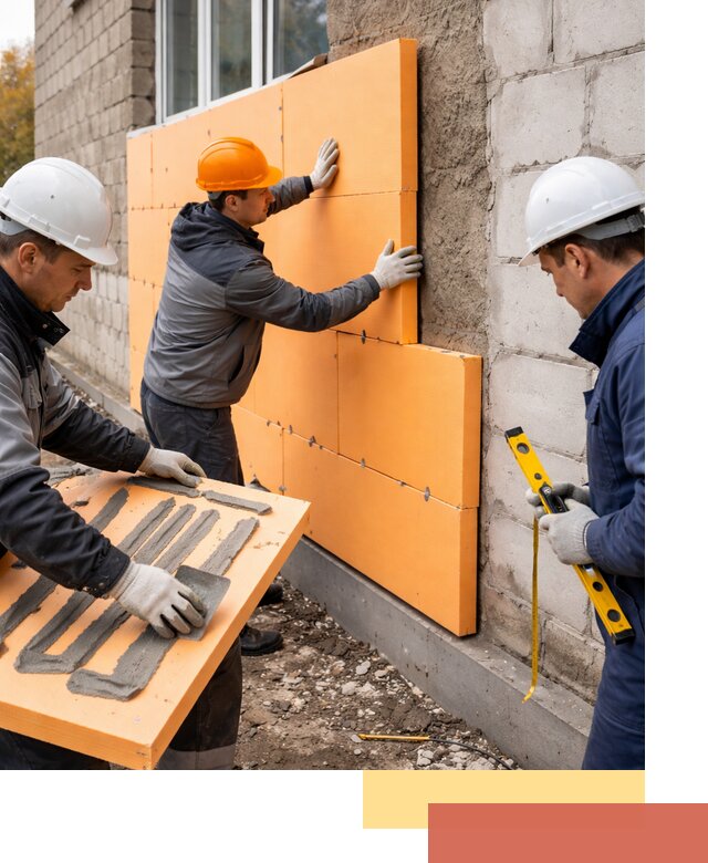 Утепление фасада пеноплексом под ключ в Зеленодольске