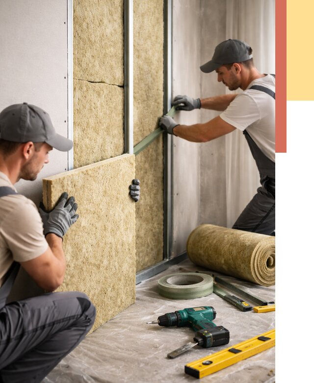 Шумоизоляция стен в Зеленодольске под ключ от 1915 руб. | ОТДЕЛОЧНИК-Злн