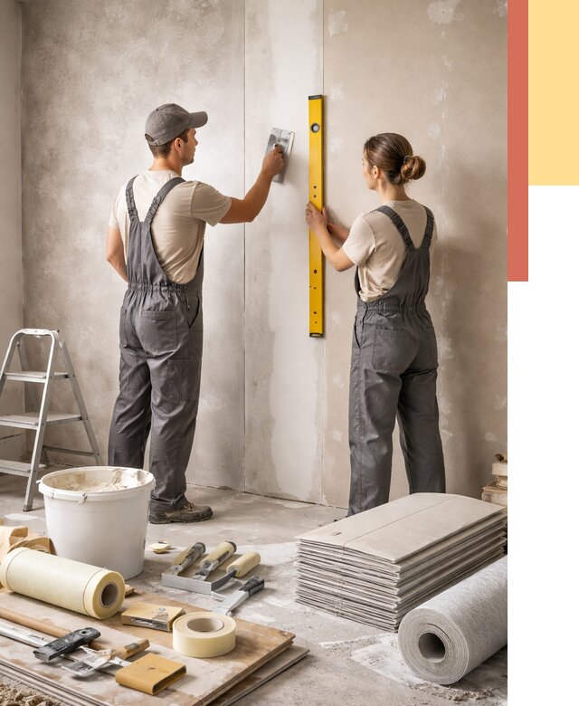 Отделка стен в Зеленодольске от 1553 руб/м² — недорого, быстро, под ключ | ОТДЕЛОЧНИК-Злн