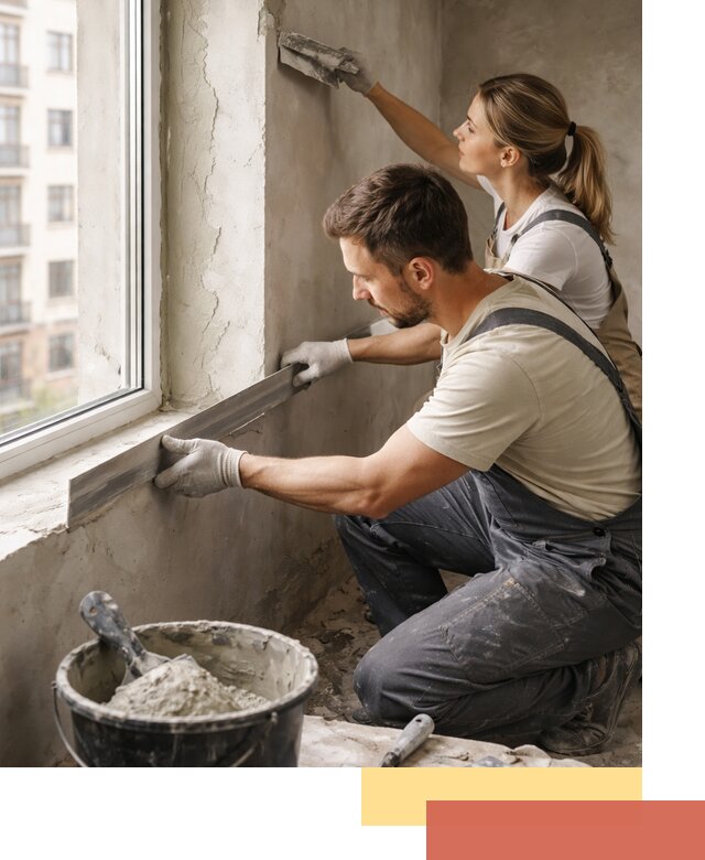 Штукатурка откосов дверей и окон профессионально в Зеленодольске