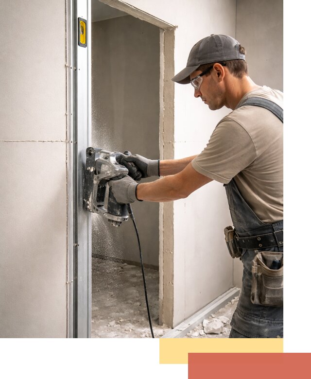 Устройство дверного проема в перегородке в Зеленодольске