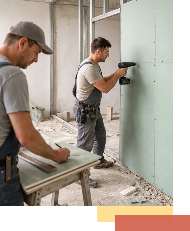 Перегородки из влагостойкого гипсокартона под ключ в Зеленодольске