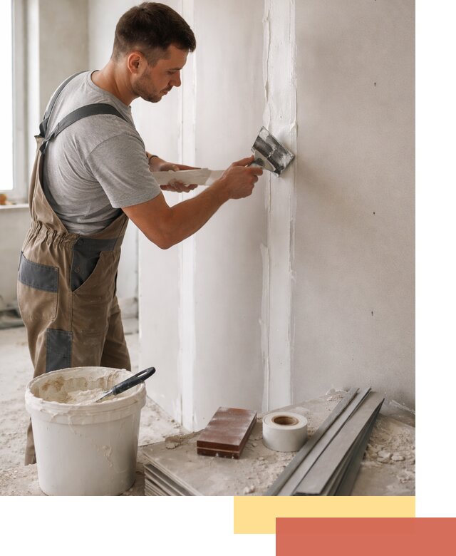 Шпаклевка перегородок из гипсокартона в Зеленодольске качественно и быстро