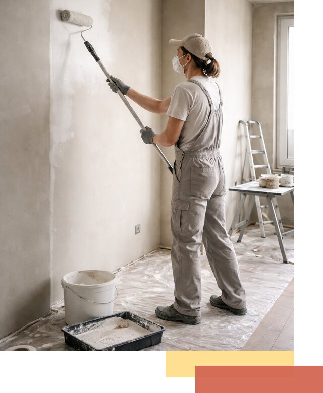 Покраска перегородок из гипсокартона в Зеленодольске качественно и недорого