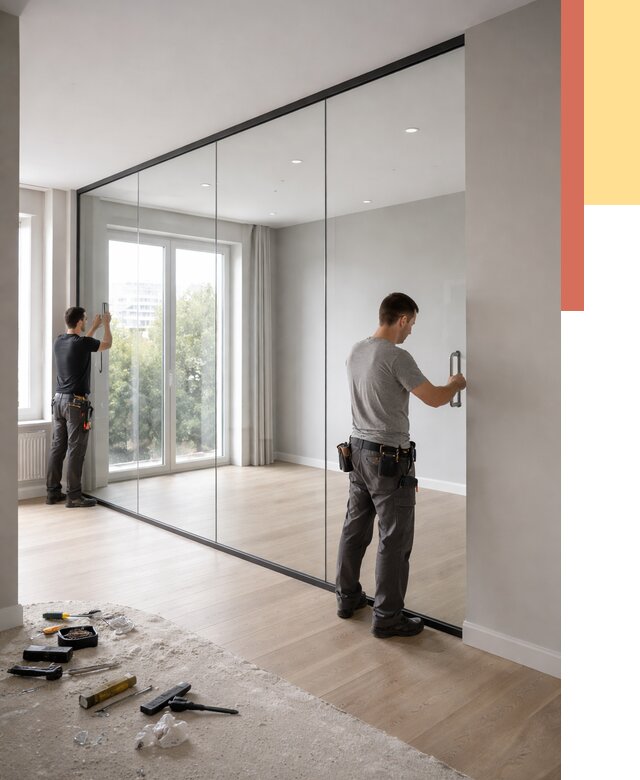 Изготовление стеклянных перегородок в Зеленодольске от 12782 руб. под ключ | ОТДЕЛОЧНИК-Злн