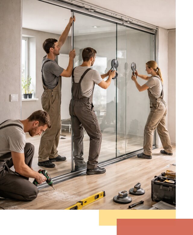 Изготовление стеклянных перегородок на заказ в Зеленодольске