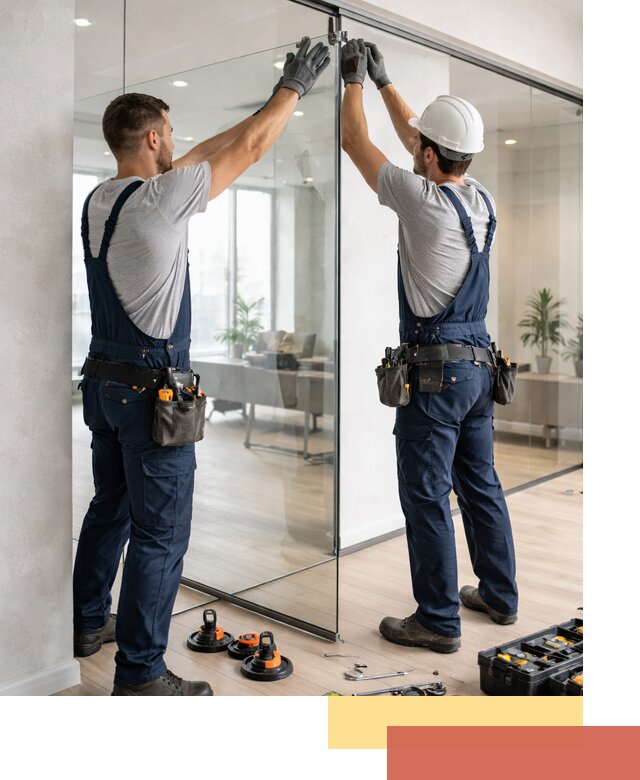 Безрамные стеклянные перегородки под ключ в Зеленодольске