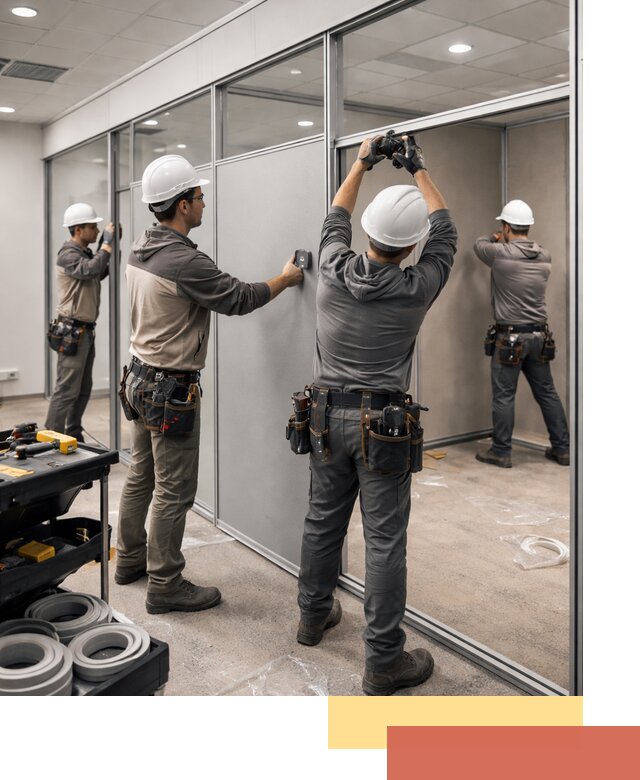 Мобильные офисные перегородки под ключ в Зеленодольске