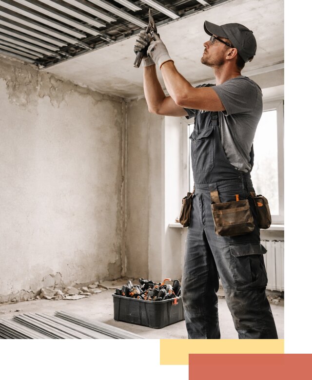 Демонтаж реечного потолка в Зеленодольске быстро и аккуратно