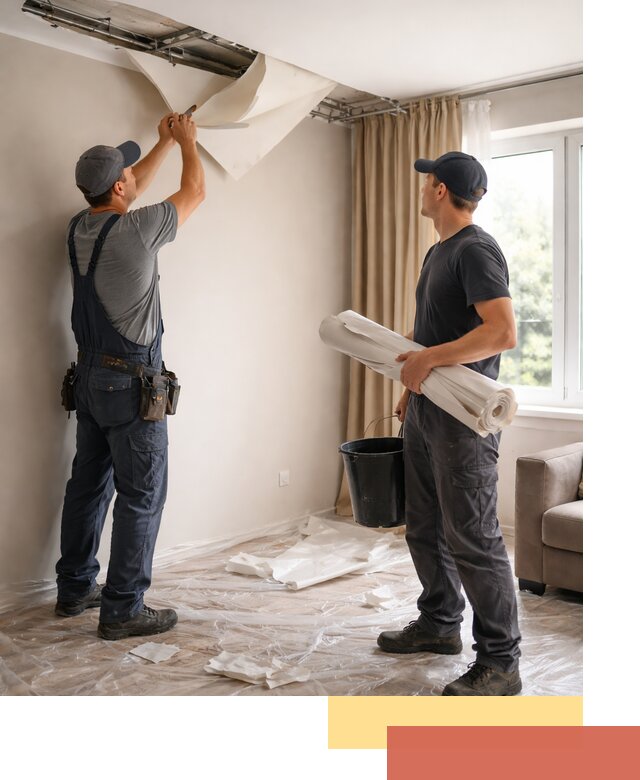 Демонтаж натяжного потолка в Зеленодольске быстро и аккуратно