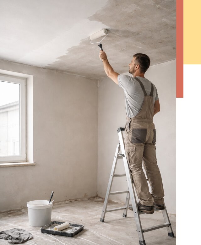 Грунтовка потолка в Зеленодольске от 2588 руб. — быстро и недорого | ОТДЕЛОЧНИК-Злн