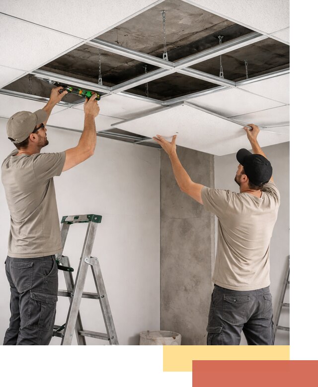 Монтаж потолка Армстронг под ключ в Зеленодольске