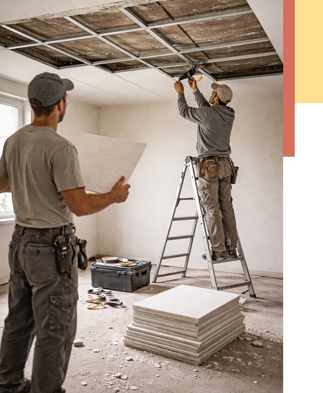 Замена плит подвесного потолка в Зеленодольске от 1811 руб. быстро и недорого | ОТДЕЛОЧНИК-Злн