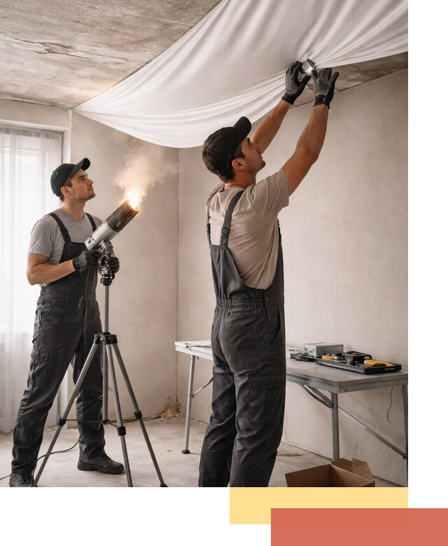 Установка натяжного потолка под ключ в Зеленодольске