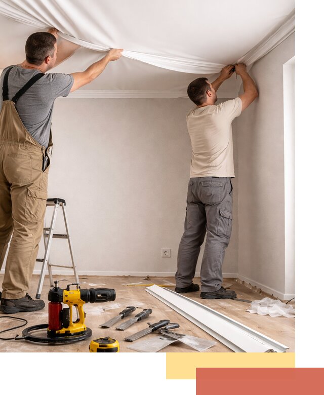 Монтаж ПВХ натяжного потолка в Зеленодольске качественно и быстро