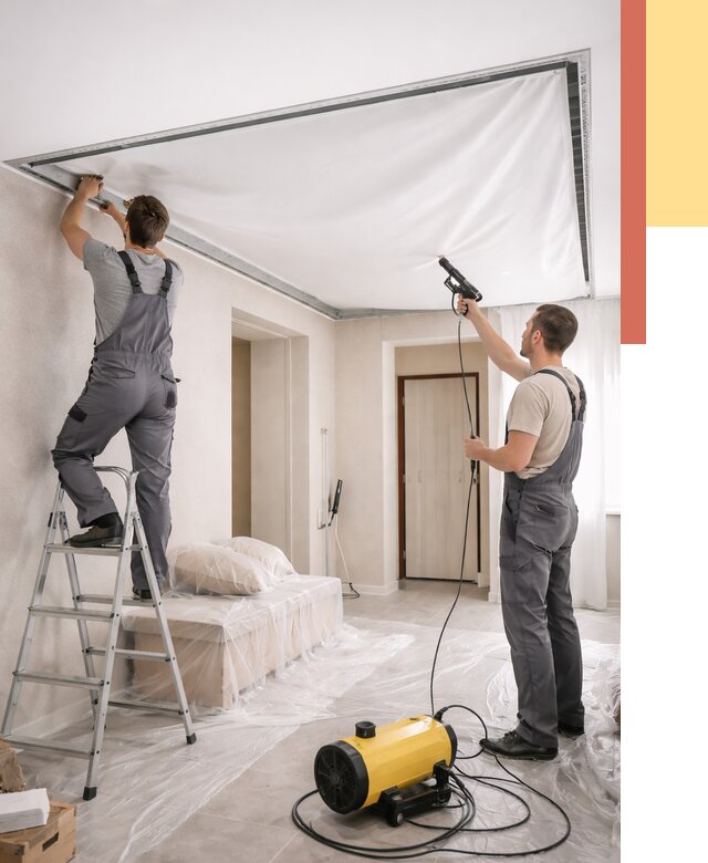 Монтаж натяжного потолка в прихожей в Зеленодольске от 2743 руб. под ключ | ОТДЕЛОЧНИК-Злн