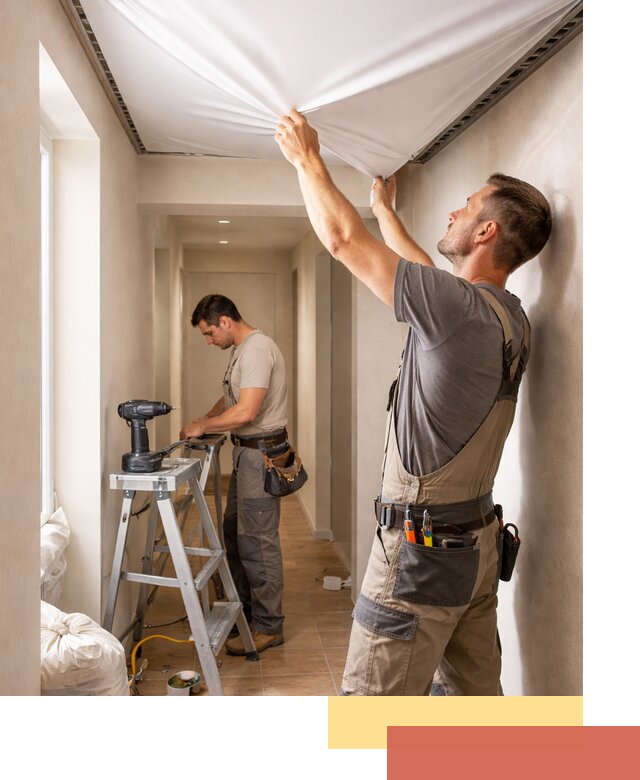 Монтаж натяжного потолка в прихожей в Зеленодольске